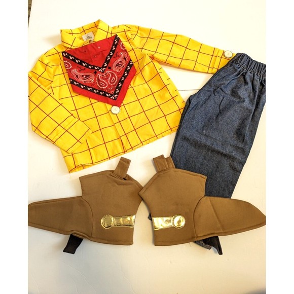 Disney Other - Disney Pixar Toy Story Woody Costume Toddler Size 3T 4 pieces EUC Halloween
